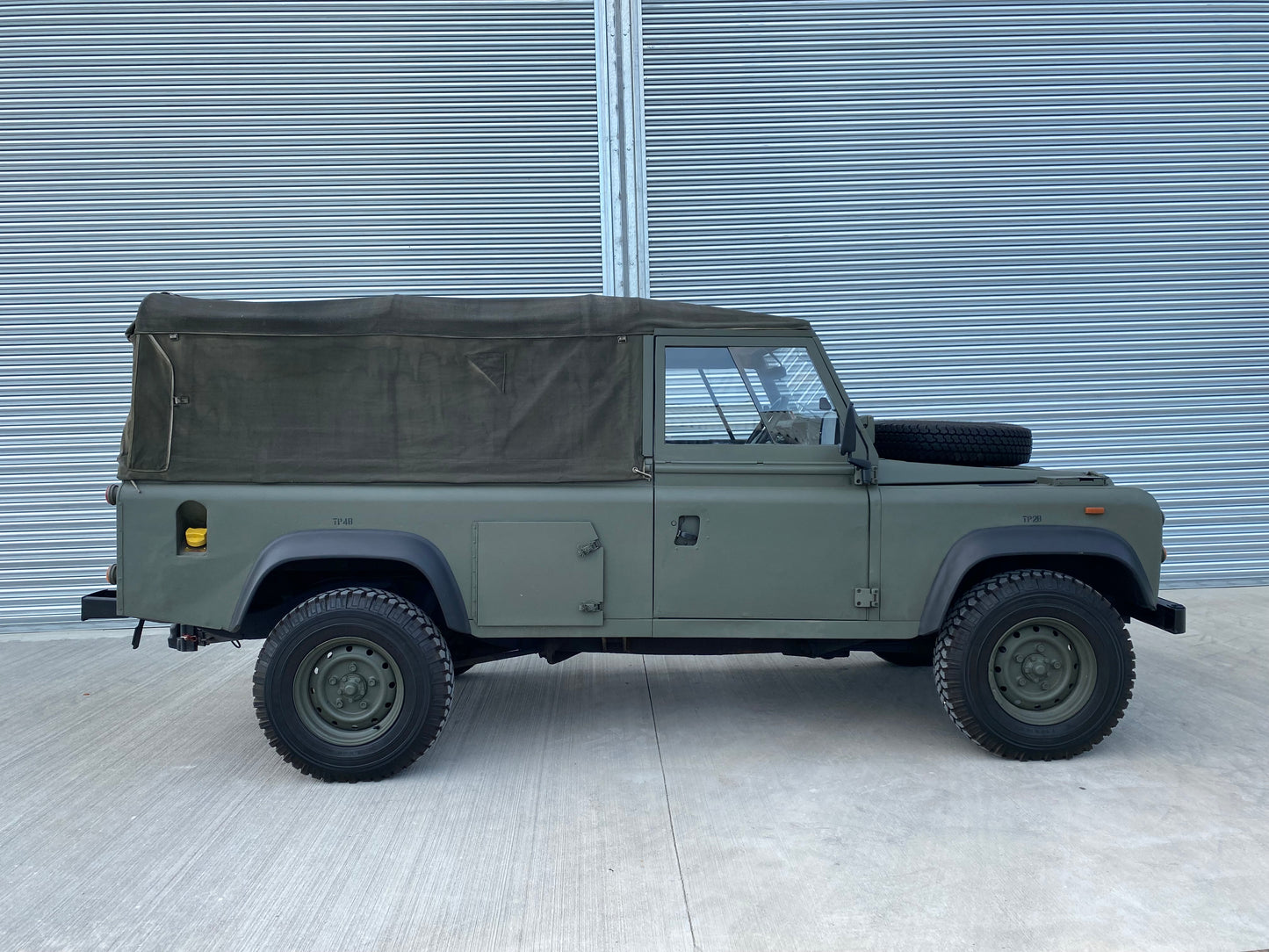 SOLD Defender 110 ex-Military Soft-Top 1993 2.5D